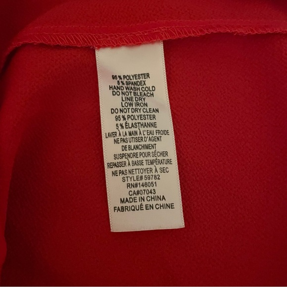 Monteau Red Cap Sleeve Flowy Lightweight Midi Dress - Picture 9 of 11